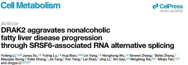 Cell Metab | 上海药物所解析非酒精性脂肪肝病线粒体稳态失衡新分子机制并提出原始创新药物靶标